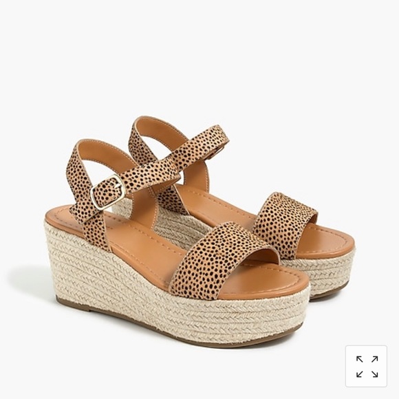 J. Crew Factory Shoes - NWT J Crew Factory Calfhair Platform Sandals